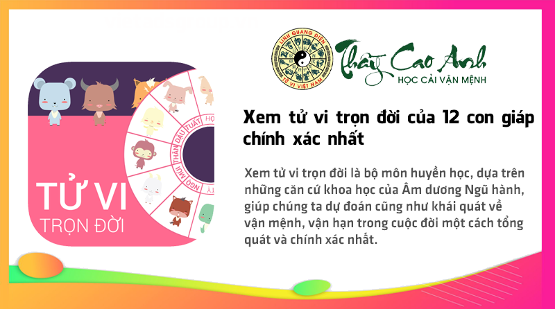 Xem tử vi trọn đời của 12 con giáp chính xác nhất