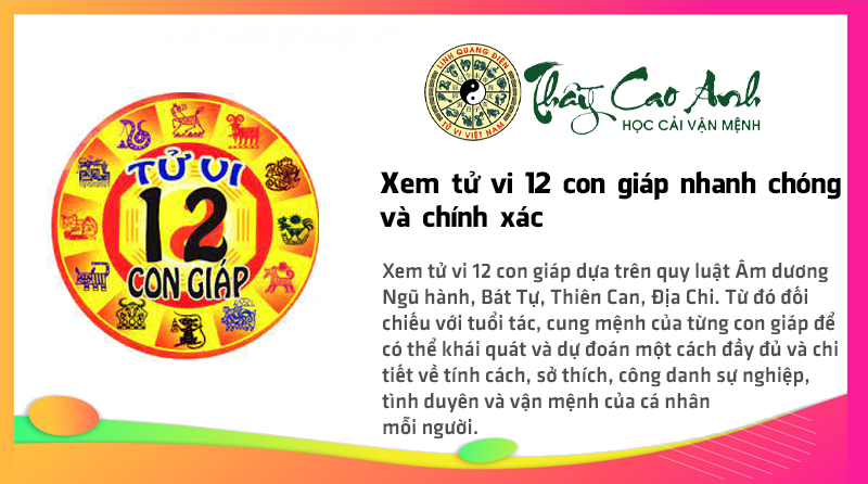 Xem tử vi 12 con giáp nhanh chóng và chính xác