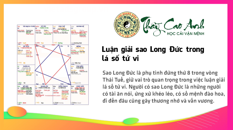 Luận giải sao Long Đức trong lá số tử vi
