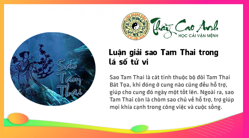 Luận giải sao Tam Thai trong lá số tử vi