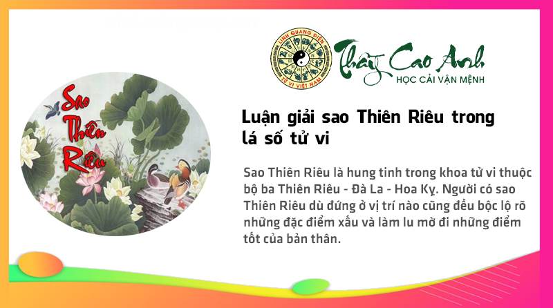 Luận giải sao Thiên Riêu trong lá số tử vi