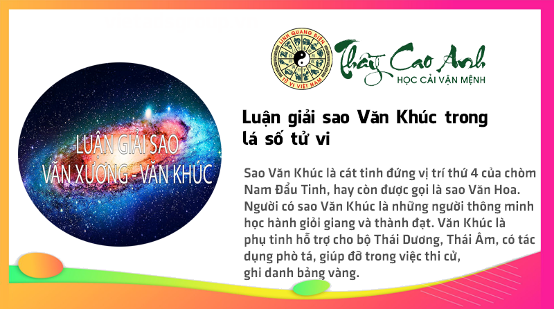 Luận giải sao Văn Khúc trong lá số tử vi