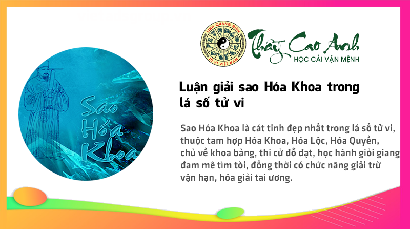 Luận giải sao Hóa Khoa trong lá số tử vi