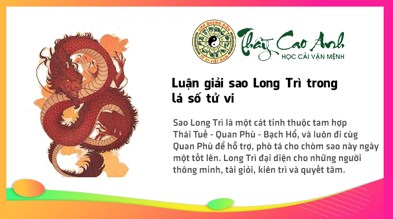 Luận giải sao Long Trì trong lá số tử vi