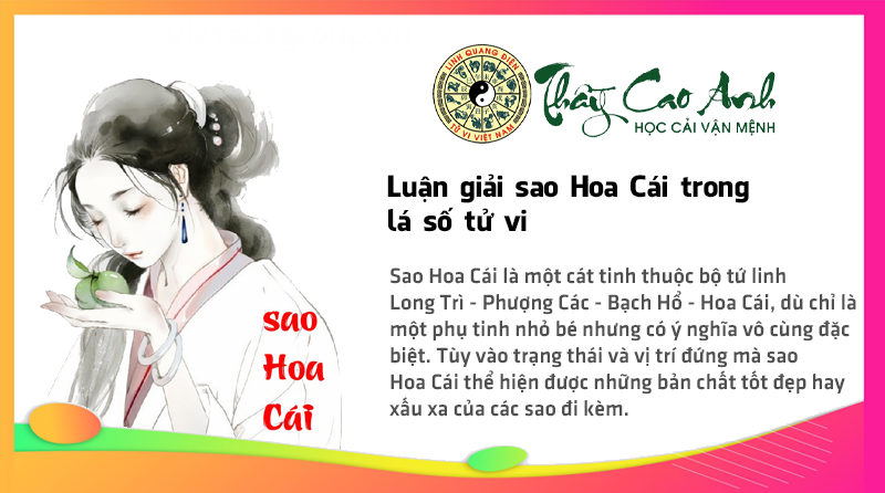 Luận giải sao Hoa Cái trong lá số tử vi