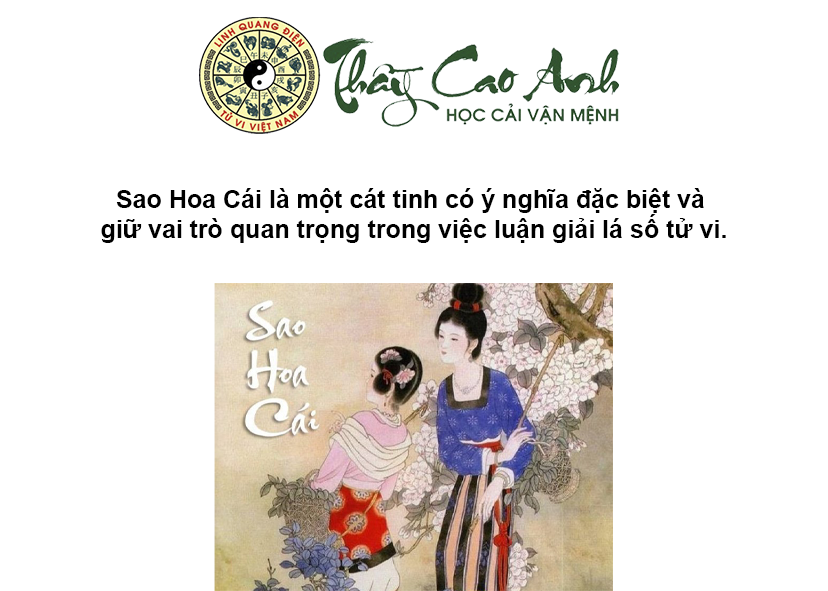 Luận giải sao Hoa Cái trong lá số tử vi