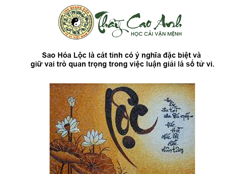 Luận giải sao Hóa Lộc trong lá số tử vi