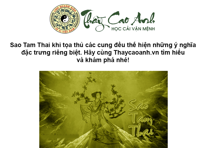 Luận giải sao Tam Thai trong lá số tử vi