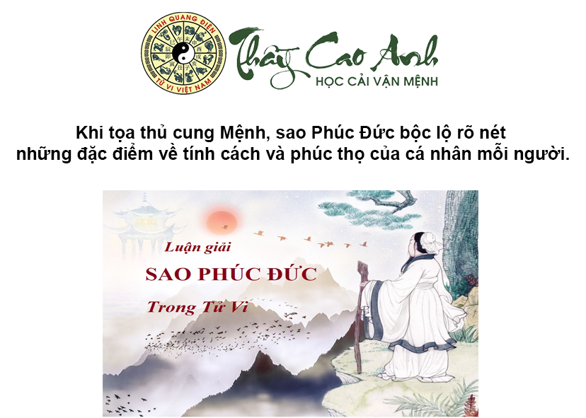 Luận giải sao Phúc Đức trong lá số tử vi