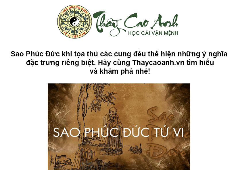 Luận giải sao Phúc Đức trong lá số tử vi