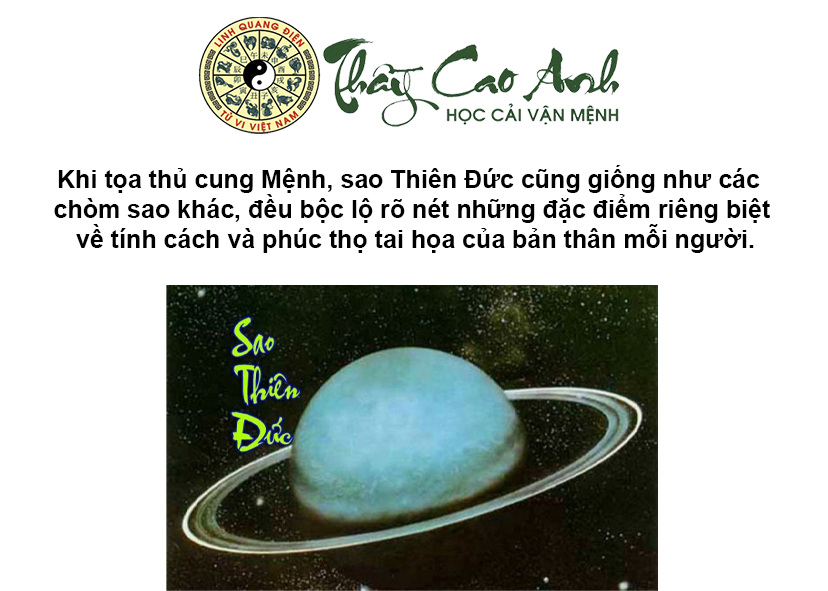 Luận giải sao Thiên Đức trong lá số tử vi