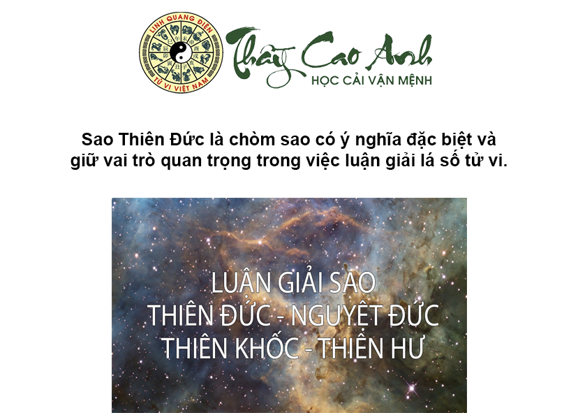 Luận giải sao Thiên Đức trong lá số tử vi