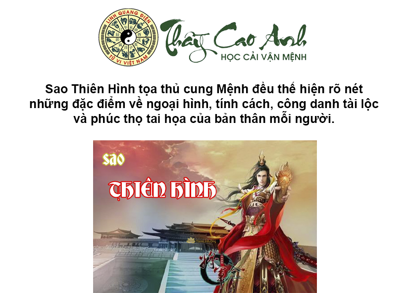 Luận giải sao Thiên Hình trong lá số tử vi