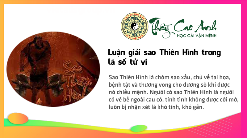 Luận giải sao Thiên Hình trong lá số tử vi