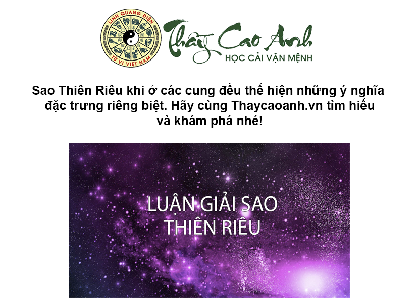 Luận giải sao Thiên Riêu trong lá số tử vi