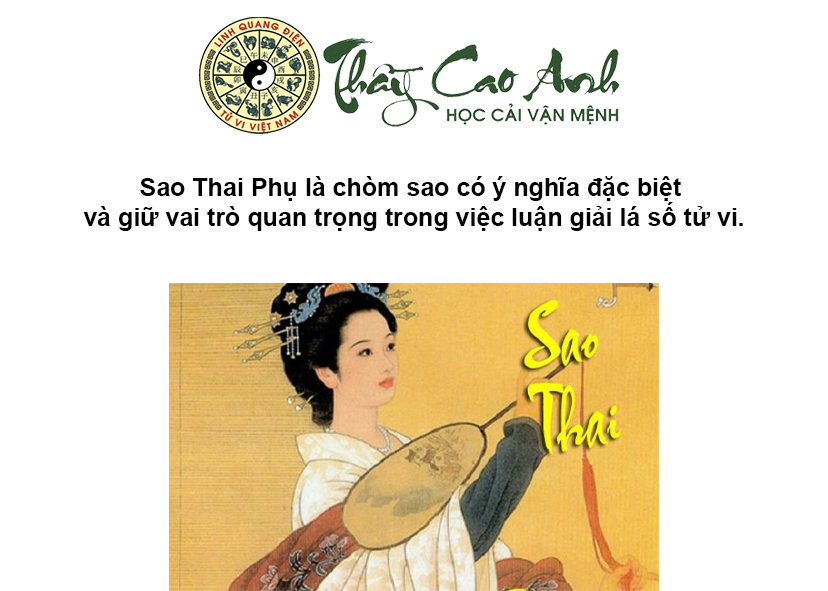 Luận giải sao Thai Phụ trong lá số tử vi