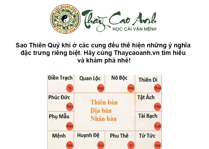 Luận giải sao Thiên Quý trong lá số tử vi
