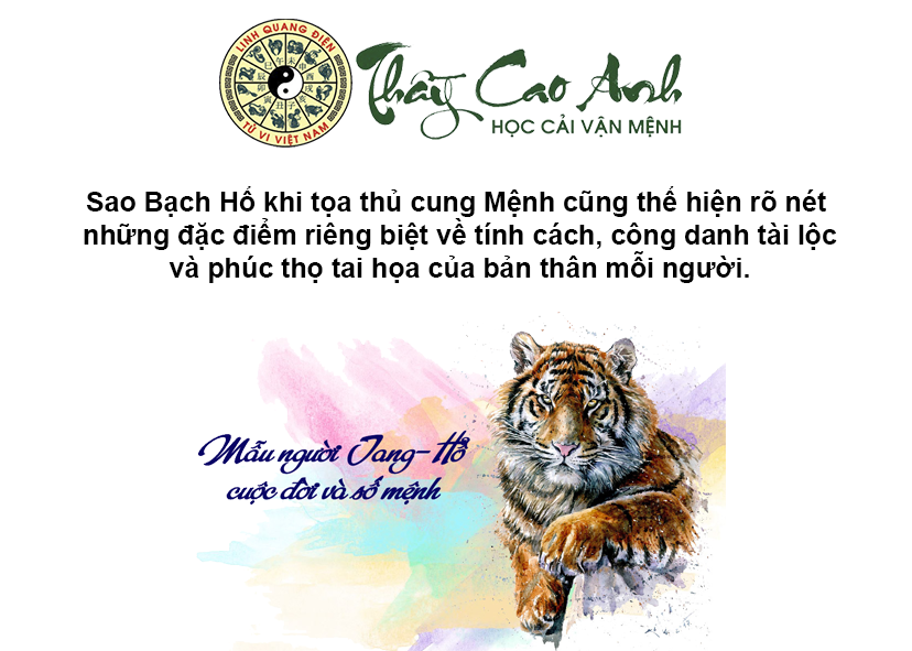 Luận giải sao Bạch Hổ trong lá số tử vi