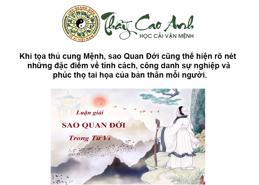 Luận giải sao Quan Đới trong lá số tử vi