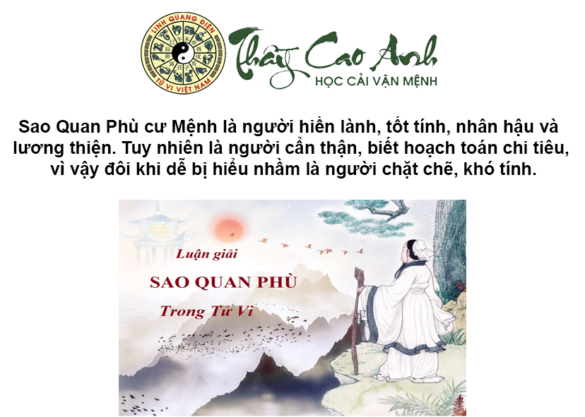 Luận giải sao Quan Phù trong lá số tử vi