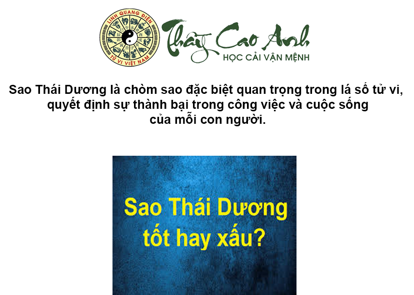 Luận giải sao Thái Dương trong lá số tử vi