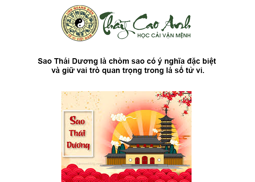 Luận giải sao Thái Dương trong lá số tử vi