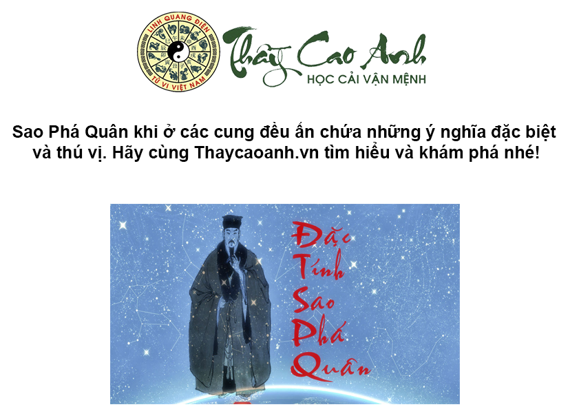 Luận giải sao Phá Quân trong lá số tử vi