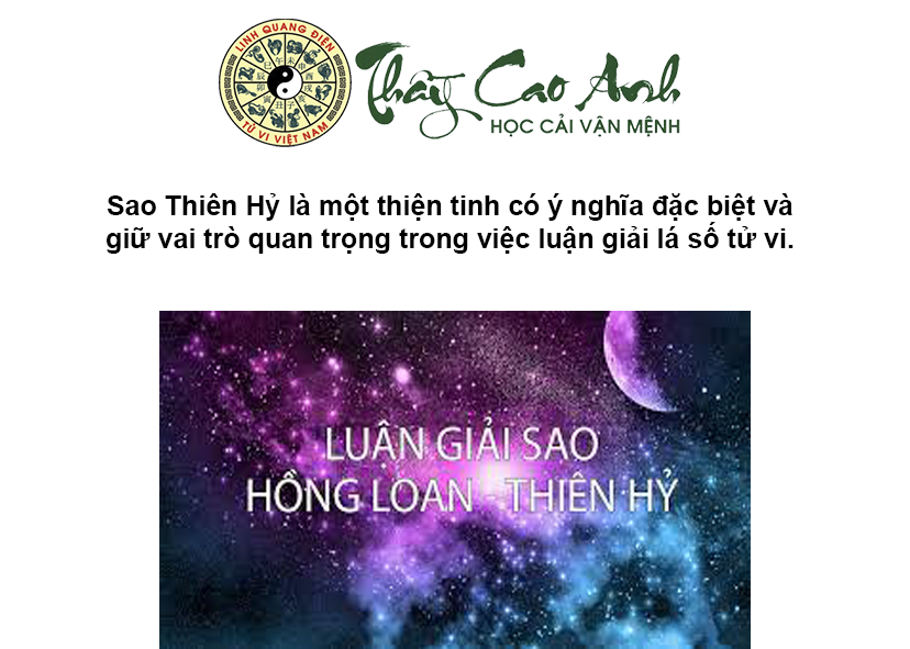 Luận giải sao Thiên Hỷ trong lá số tử vi