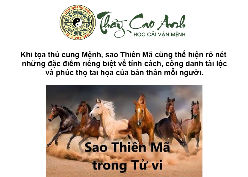 Luận giải sao Thiên Mã trong lá số tử vi