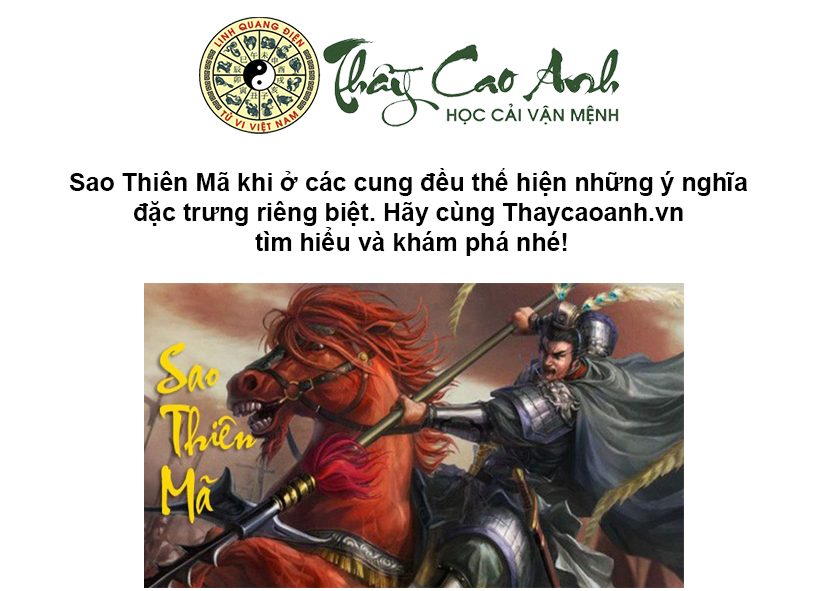 Luận giải sao Thiên Mã trong lá số tử vi