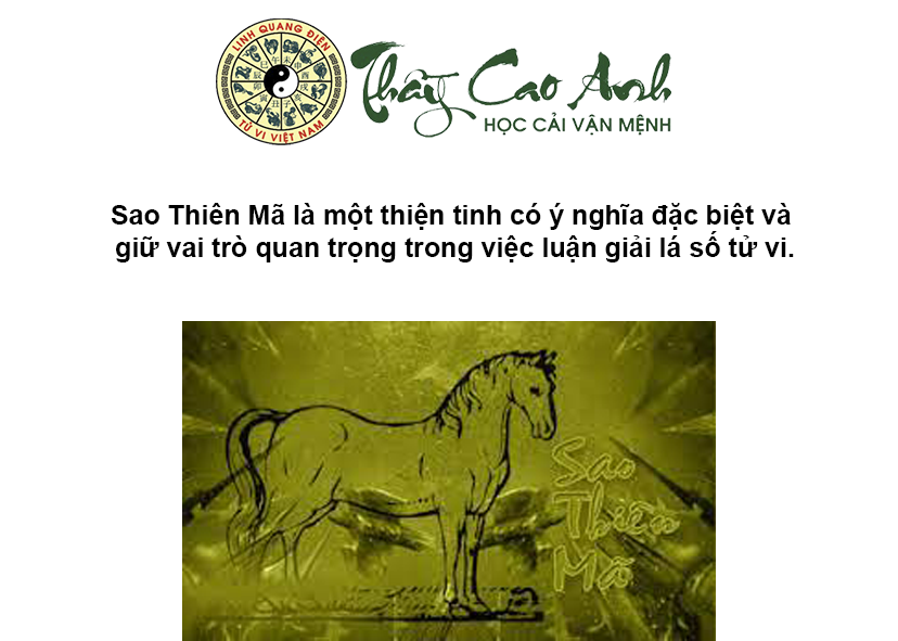 Luận giải sao Thiên Mã trong lá số tử vi