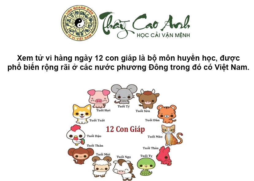 Xem tử vi hàng ngày của 12 con giáp