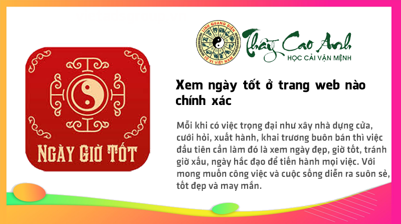 Xem ngày tốt ở trang web nào chính xác